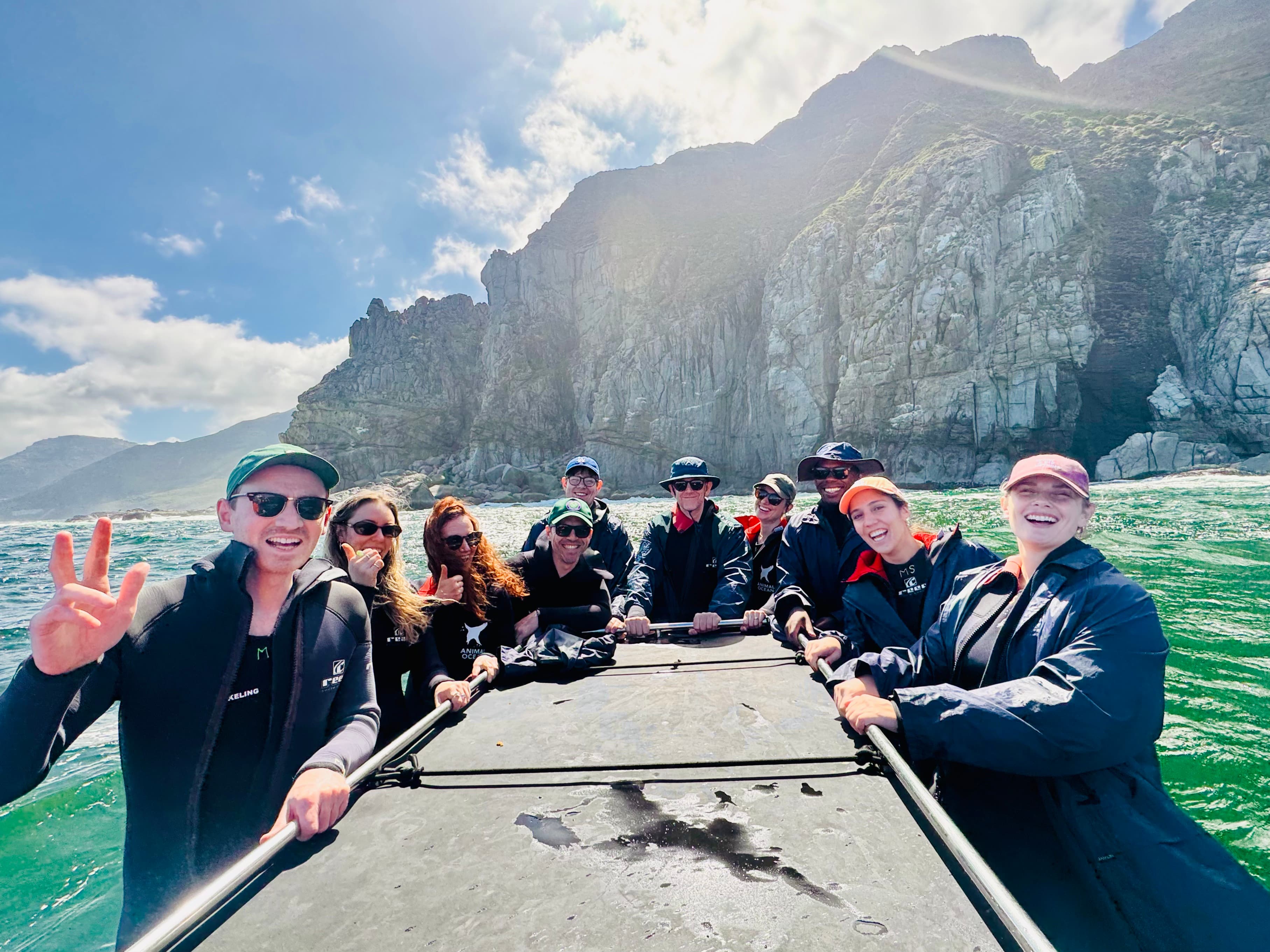 The Rokk team on a boat trip